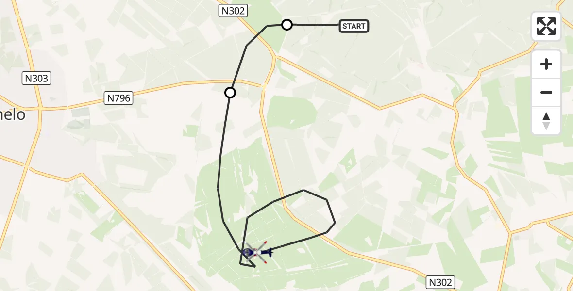 Vluchtroute Politiehelikopter Ermelo - Ermelo, 28 oktober 2026, 18:58
