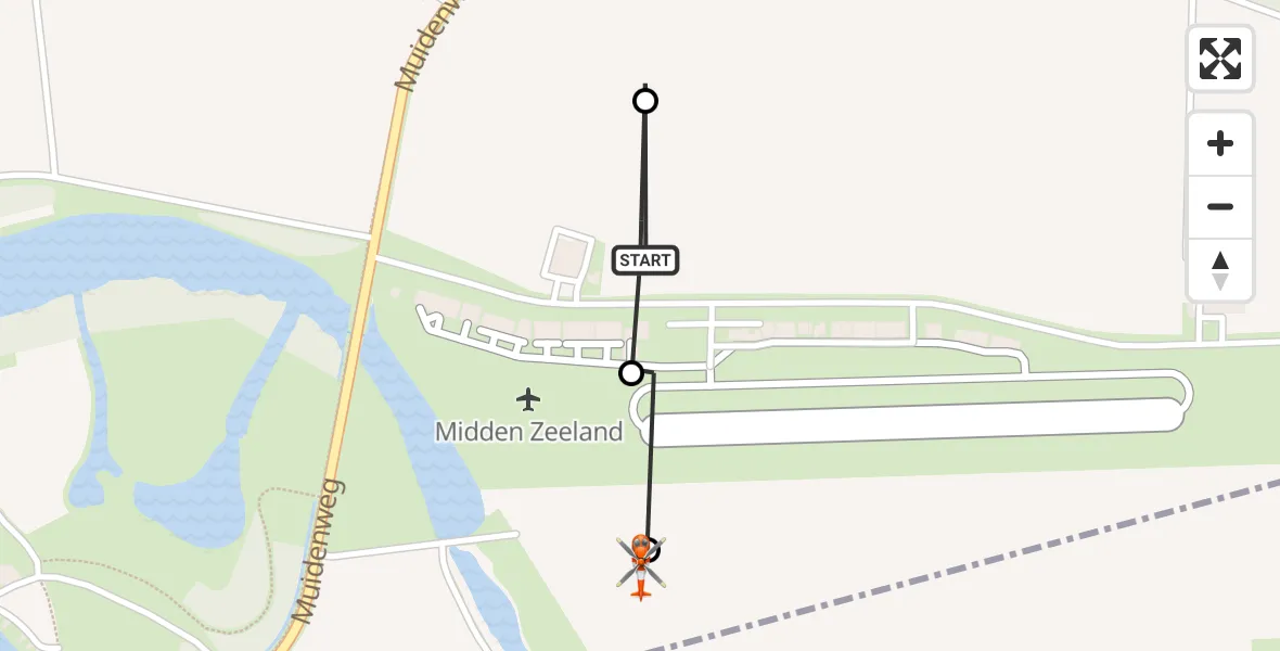 Vluchtroute Kustwachthelikopter Vliegveld Midden-Zeeland - Arnemuiden, 30 oktober 2026, 09:31