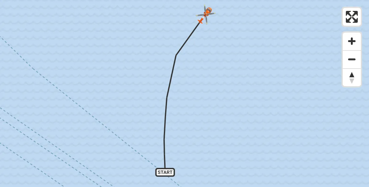 Vluchtroute Kustwachthelikopter Noordzee - Noordzee, 30 oktober 2026, 12:11
